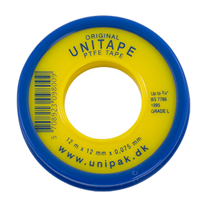 TJEP teflon thread seal tape, 12mm x 0.75 mm x 12 m