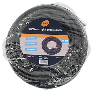 TJEP woven nylon ext. hose, 3/8” x 10 m with coupling / nipple