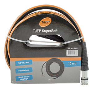 TJEP SuperSoft hose, 3/8”, 10 m with nipple & quick-release coupling