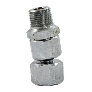 TJEP swivel ball joint nipple, 3/8" male × 3/8" female thread